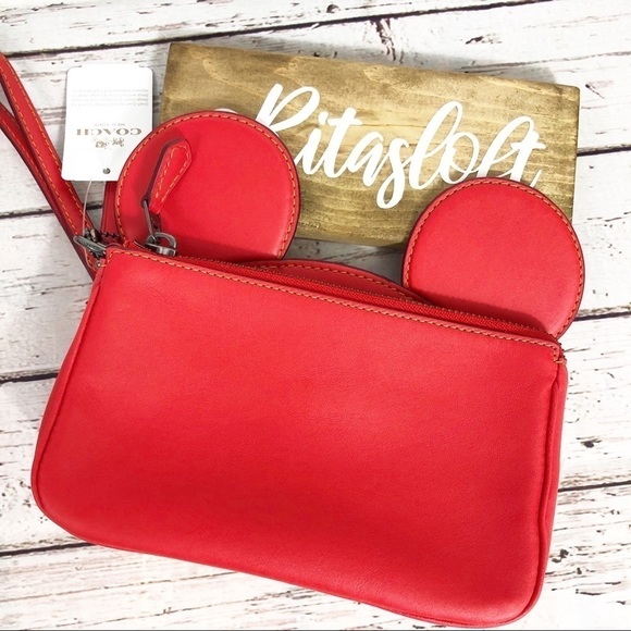 Disney‎ X Wristlet in Glove Calf Leather  F59529 - Picture 1 of 5